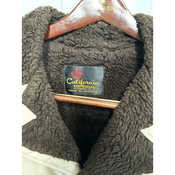 Vintage California Imperial Sherpa Lined Canvas Coat XXL Western Ranch Jacket - Picture 6 of 11